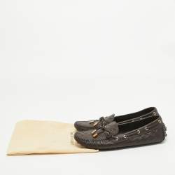 Pre Owned Louis Vuitton Brown Leather Gloria  Loafers Size 38.5