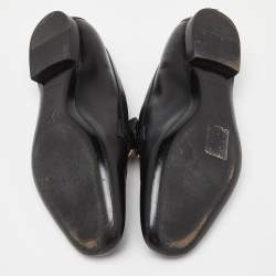 مملوكة مسبقًا Louis Vuitton Black Leather Upper Case Loafers Size 36