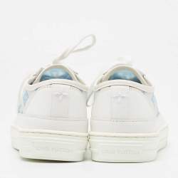 Pre Owned Louis Vuitton White Leather Stellar Lace Up Sneakers Size 35