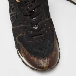 Louis Vuitton Brown Monogram Canvas and Suede Run Away Sneakers Size 39