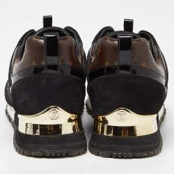 Louis Vuitton Brown Monogram Canvas and Suede Run Away Sneakers Size 39