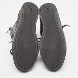 Louis Vuitton Black Leather and Suede Punchy Sneakers Size 40