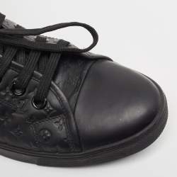 Louis Vuitton Black Leather and Suede Punchy Sneakers Size 40
