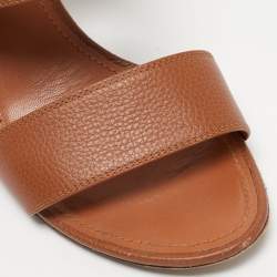 مملوكة مسبقًا Louis Vuitton Brown Leather Horizon Slingback Sandals Size 40