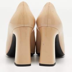 Pre Owned Louis Vuitton Beige Patent Leather Madeleine Pumps Size 39