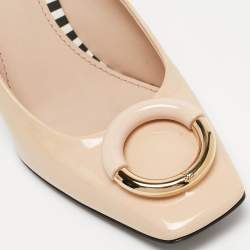 Pre Owned Louis Vuitton Beige Patent Leather Madeleine Pumps Size 39