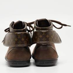 Louis Vuitton Brown Monogram Canvas and  Leather Brea Sneakers Size 38.5
