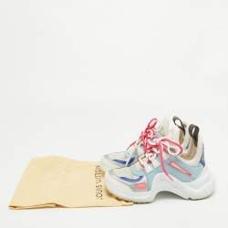 Pre Owned Louis Vuitton Multicolor Monogram Mesh and Leather Archlight Sneakers Size 36