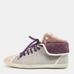 Louis Vuitton Multicolor Fabrice and Fabric Brea High Top Sneakers Size 38.5