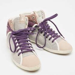 Louis Vuitton Multicolor Fabrice and Fabric Brea High Top Sneakers Size 38.5