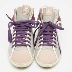 Louis Vuitton Multicolor Fabrice and Fabric Brea High Top Sneakers Size 38.5