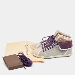 Louis Vuitton Multicolor Fabrice and Fabric Brea High Top Sneakers Size 38.5