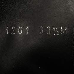 Pre Owned Louis Vuitton Brown/Black Monogram Canvas Wonderland Ranger Boots Size 38.5