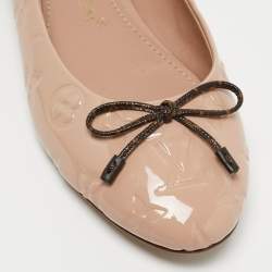 Pre Owned Louis Vuitton Pink Patent Leather Ballet Flats Size 40
