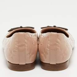 Pre Owned Louis Vuitton Pink Patent Leather Ballet Flats Size 40