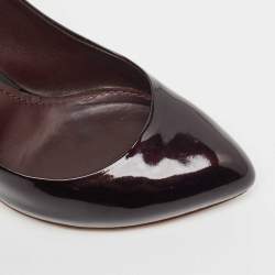 Louis Vuitton Dark Burgundy Patent Leather Lock It Pumps Size 37