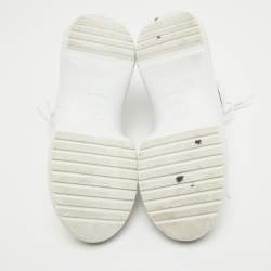 Pre Owned Louis Vuitton White Mesh and Monogram Canvas Archlight Sneakers Size 37.5