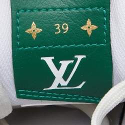Louis Vuitton White/Green Leather Charlie Sneakers Size 39