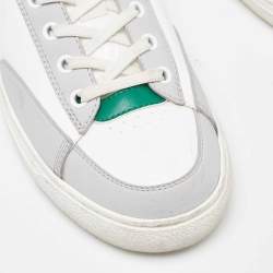 Louis Vuitton White/Green Leather Charlie Sneakers Size 39