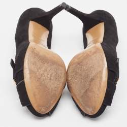 Louis Vuitton Black Suede Passy Pumps Size 39