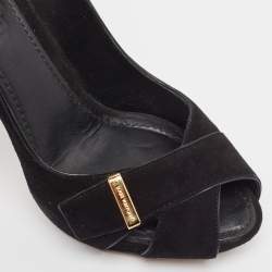 Louis Vuitton Black Suede Passy Pumps Size 39
