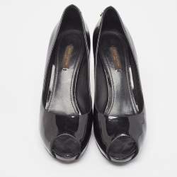 Louis Vuitton Black Patent Leather Oh Really! Pumps Size 38.5