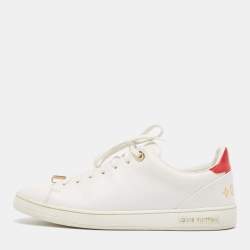 Louis Vuitton White Leather Frontrow Sneakers Size 40