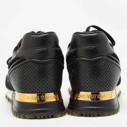 Louis Vuitton Black Leather and Mesh Run Away Sneakers Size 39