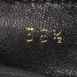 Pre Owned Louis Vuitton Black Leather Oxford Ballet Flats Size 38.5