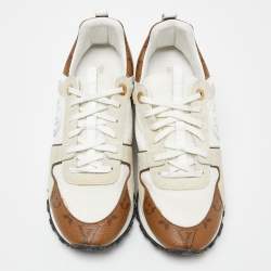 Louis Vuitton Off White Mesh, Suede and Monogram Canvas Run Away Sneakers Size 38.5