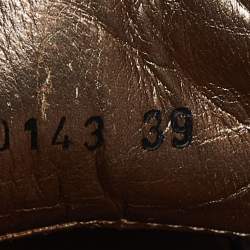 Louis Vuitton Gold Monogram Leather Sneakers Size 39