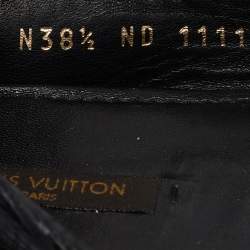 مملوكة مسبقًا Louis Vuitton Black Leather Oxford Loafers Size 38.5