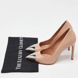 Louis Vuitton Beige Leather Pointed Toe Pumps Size 36