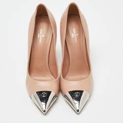 Louis Vuitton Beige Leather Pointed Toe Pumps Size 36