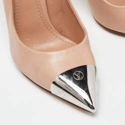 Louis Vuitton Beige Leather Pointed Toe Pumps Size 36