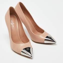 Louis Vuitton Beige Leather Pointed Toe Pumps Size 36