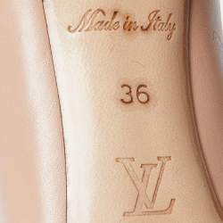 Louis Vuitton Beige Leather Pointed Toe Pumps Size 36