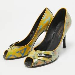 Louis Vuitton Multicolor PVC Richard Prince Flash Pulp Pumps Size 36.5