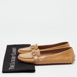 Louis Vuitton Brown Patent Oxford Loafers Size 37