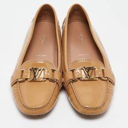 Louis Vuitton Brown Patent Oxford Loafers Size 37