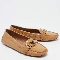 Louis Vuitton Brown Patent Oxford Loafers Size 37