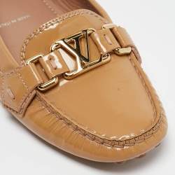 Louis Vuitton Brown Patent Oxford Loafers Size 37