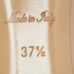 Pre Owned Louis Vuitton Light Pink Leather Heart Breaker Pumps Size 37.5