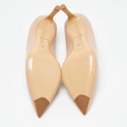 Pre Owned Louis Vuitton Light Pink Leather Heart Breaker Pumps Size 37.5