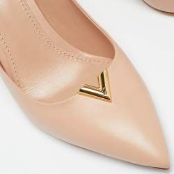 Pre Owned Louis Vuitton Light Pink Leather Heart Breaker Pumps Size 37.5