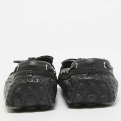 مملوكة مسبقًا حذاء لوفرز لوي فيتون غلوريا  جلد إمبرينت مونوغرامي أسود مقاس 37.5