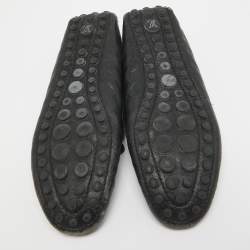 مملوكة مسبقًا حذاء لوفرز لوي فيتون غلوريا  جلد إمبرينت مونوغرامي أسود مقاس 37.5