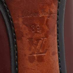 Louis Vuitton Burgundy Leather Over The Knee Length Boots Size 39