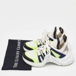 Louis Vuitton Multicolor Mesh and Leather Archlight Low Top Sneakers Size 36