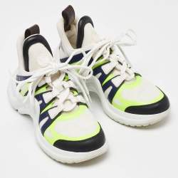 Louis Vuitton Multicolor Mesh and Leather Archlight Low Top Sneakers Size 36